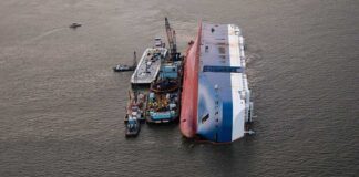 capsized boat