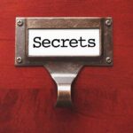 Label holder with the word Secrets