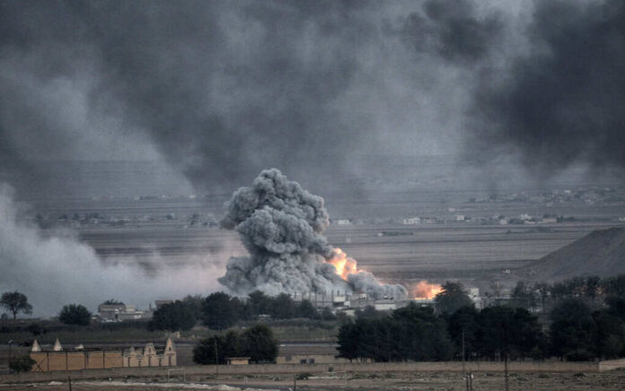 324965855 featured image Smoke and fire rise from explosion in city landscape