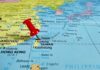Red pushpin on map of Taiwan