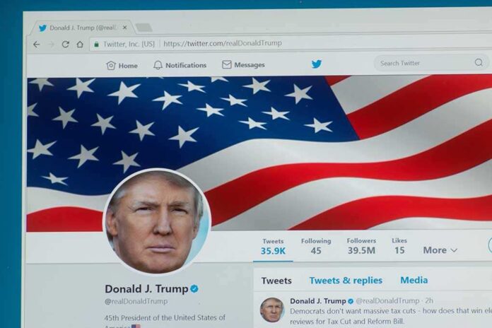723880060 featured image Twitter profile page with American flag banner