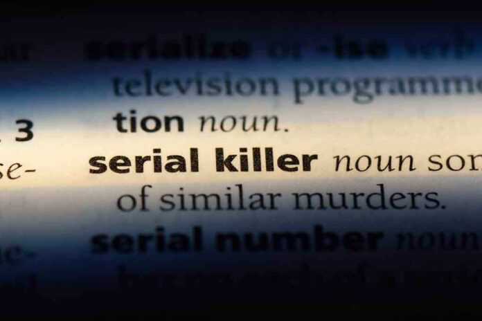 Dictionary definition of serial killer highlighted