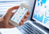 Person using smartphone for online banking