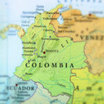 Petro’s Bold Move: U.S. Retaliation Sparks Chaos Map showing Colombia and surrounding countries