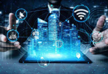 FCC Drops BOMBSHELL—Router Supply Chain Implodes Holographic city above tablet with technology icons.