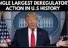Trump Announces 'Largest Deregulation' In US History | $1.3