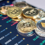 Crypto Scandal: $1B Funneled to IRAN! Cryptocurrency coins on a trading screen background.