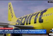 Spirit Airlines says it's going out of business after 34 years and