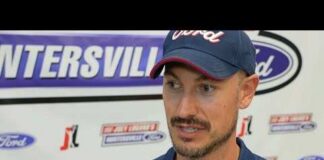 NASCAR driver Joey Logano reacts to Kyle Busch death
