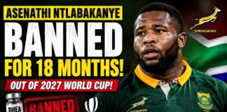 Springboks Star Asenathi Ntlabakanye BANNED For 18 Months! 😱 Out Of Rugby World Cup 2027?