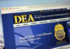 Date Rape Drug Pipeline Busted DEA website homepage with gold badge and text