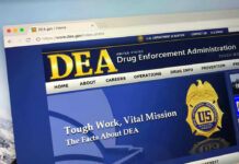 Date Rape Drug Pipeline Busted DEA website homepage with gold badge and text