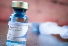 New Super-Opioid Haunts San Francisco Fentanyl vial labeled as opioid analgesic.