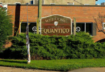 Quantico Meltdown: Mocked After Third Suicide Welcome to the Town of Quantico sign.