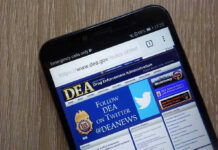 Unknown Caller, Real-Wallet Damage DEA website open on smartphone screen.