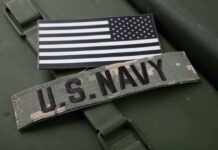Navy’s Mind Test Raises Red Flags U.S. Navy patch with black-and-white American flag.