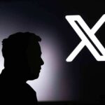silhouette of a person beside a large X logo