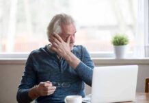 Outrage Fuel: Grandma’s Cancer, Internet Pays Older man rubbing his eye while sitting at a laptop