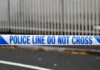 Police tape reading do not cross at a cordoned area