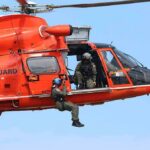 Vanished Jet Off Nantucket Rescue helicopter with crew performing hoist operation