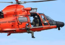 Vanished Jet Off Nantucket Rescue helicopter with crew performing hoist operation