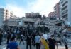 Nine Dead, No Answers – Yemen Hit Again Rescue workers and civilians on collapsed building after earthquake