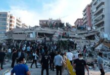 Nine Dead, No Answers – Yemen Hit Again Rescue workers and civilians on collapsed building after earthquake
